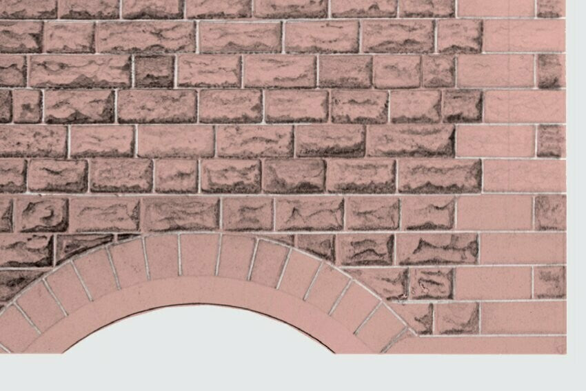 Superquick Kits 1:76 Scale Red Sandstone Walling Ashlar Style For HO/OO - D9