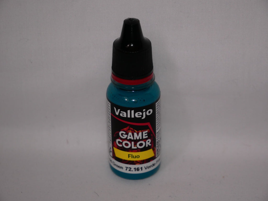 Vallejo Game Color Acrylics Fluorescent Cold Green 18ml Dropper Bottle - 72.161