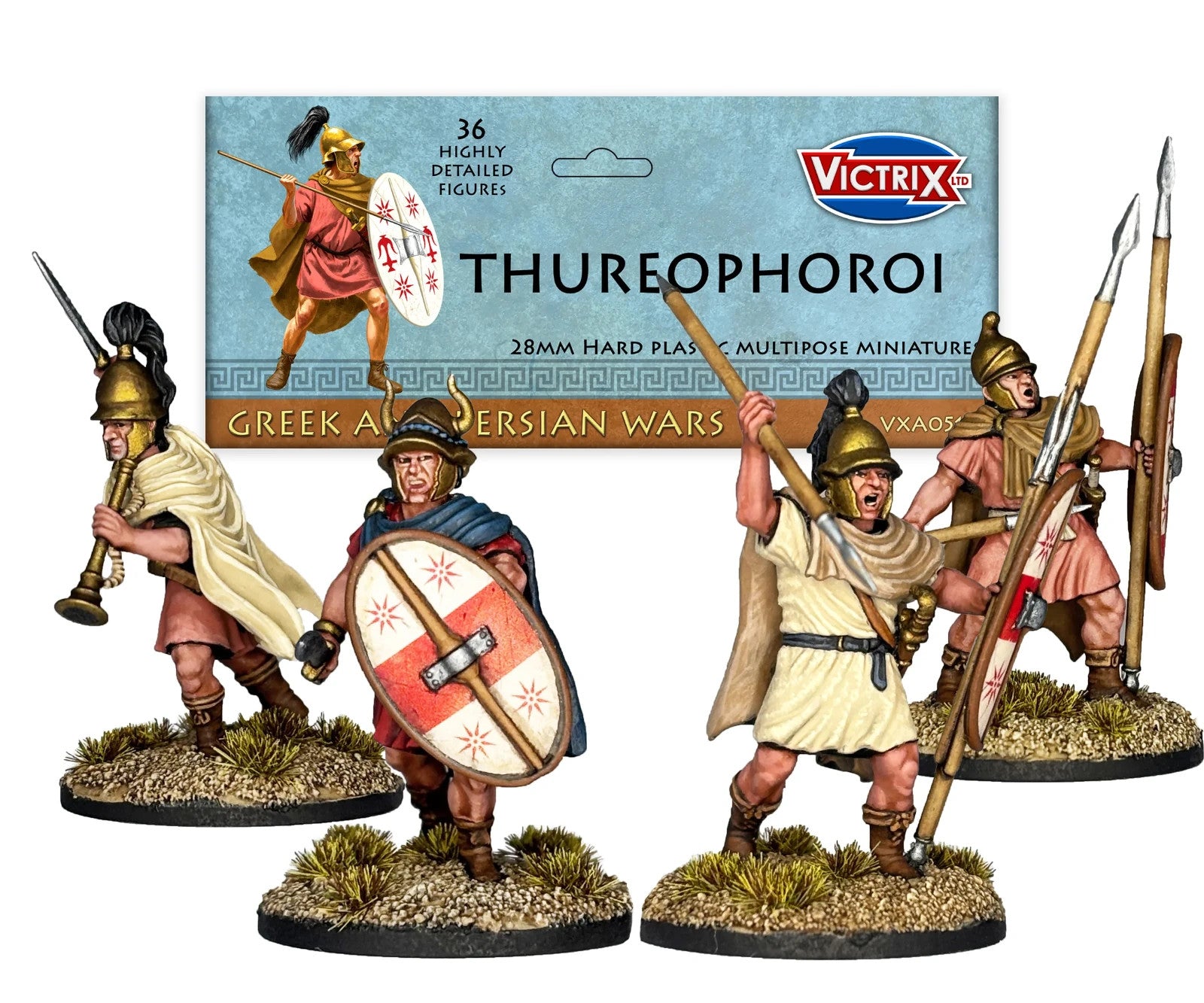 Victrix Greek And Persian Wars 28mm Hard Plastic Thureophoroi Models - VXA051