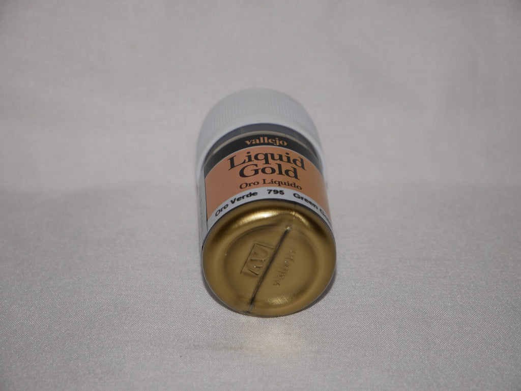 Vallejo Liquid Metal Green Gold Metallic Alcohol Based 35ml / 1.15 fl oz 70.795