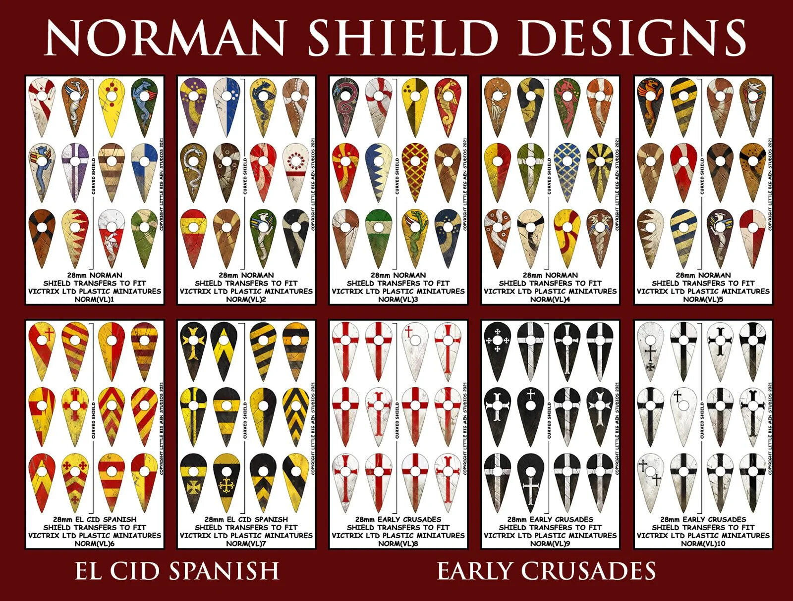 Victrix Warriors Of The Dark Ages 28mm Plastic Norman Infantry Models - VXDA004