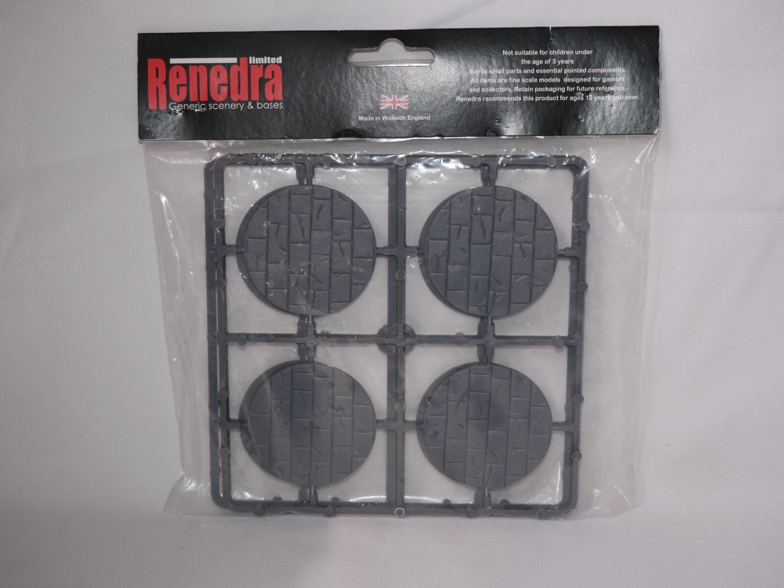 Renedra Ltd Generic Scenery & Bases 50mm Diameter Paved Effect Bases 8 Per Pack