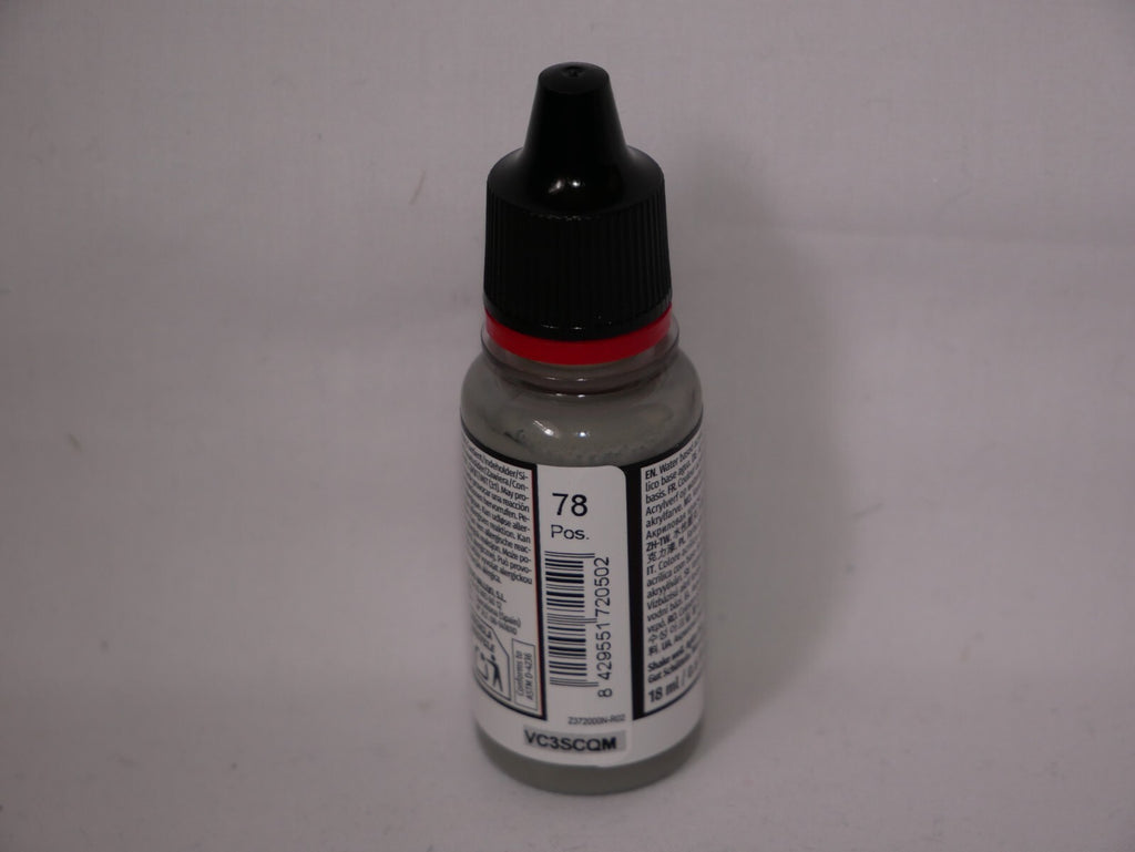 Vallejo Game Color Acrylics Neutral Grey 18ml/0.6 fl oz Dropper Bottle - 72.050