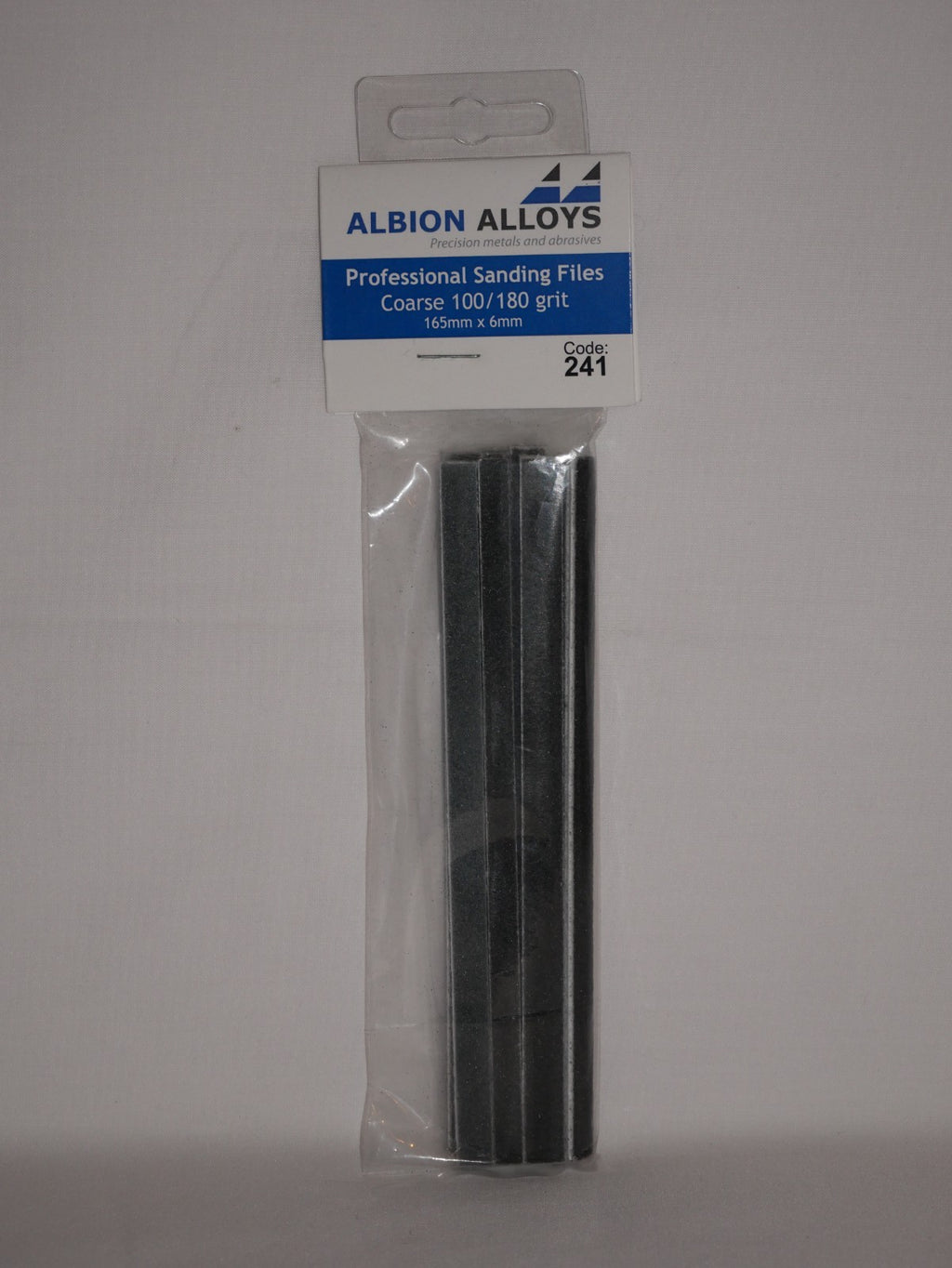 Albion Alloys Professional Sanding Files Coarse 100/180 Grit 165mm x 6mm - 241