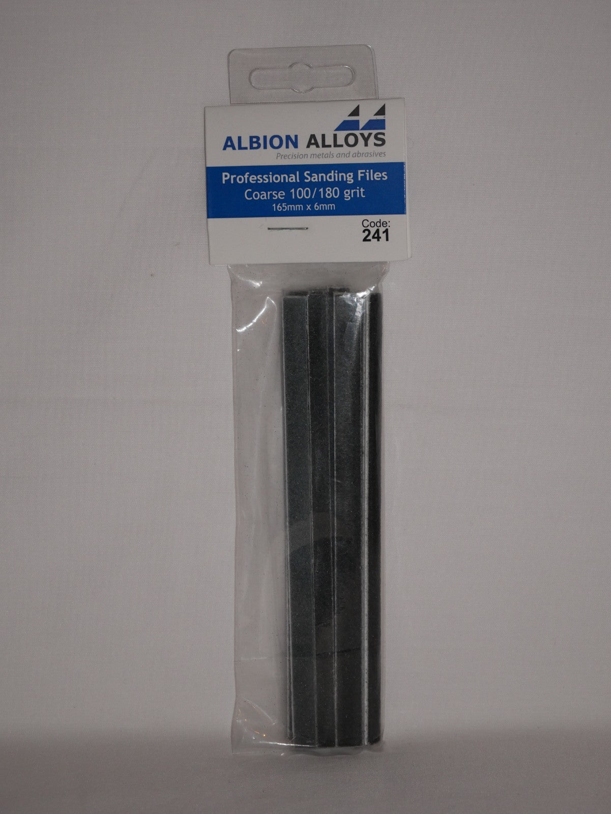 Albion Alloys Professional Sanding Files Coarse 100/180 Grit 165mm x 6mm - 241