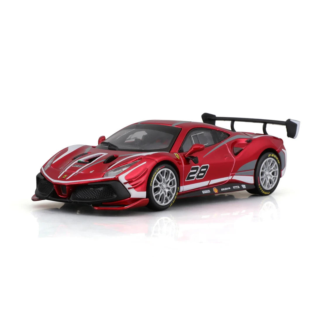Burago 1:43 Scale Ferrari Racing 488 Challenge Evo Track Race Car 2020 #18-36309