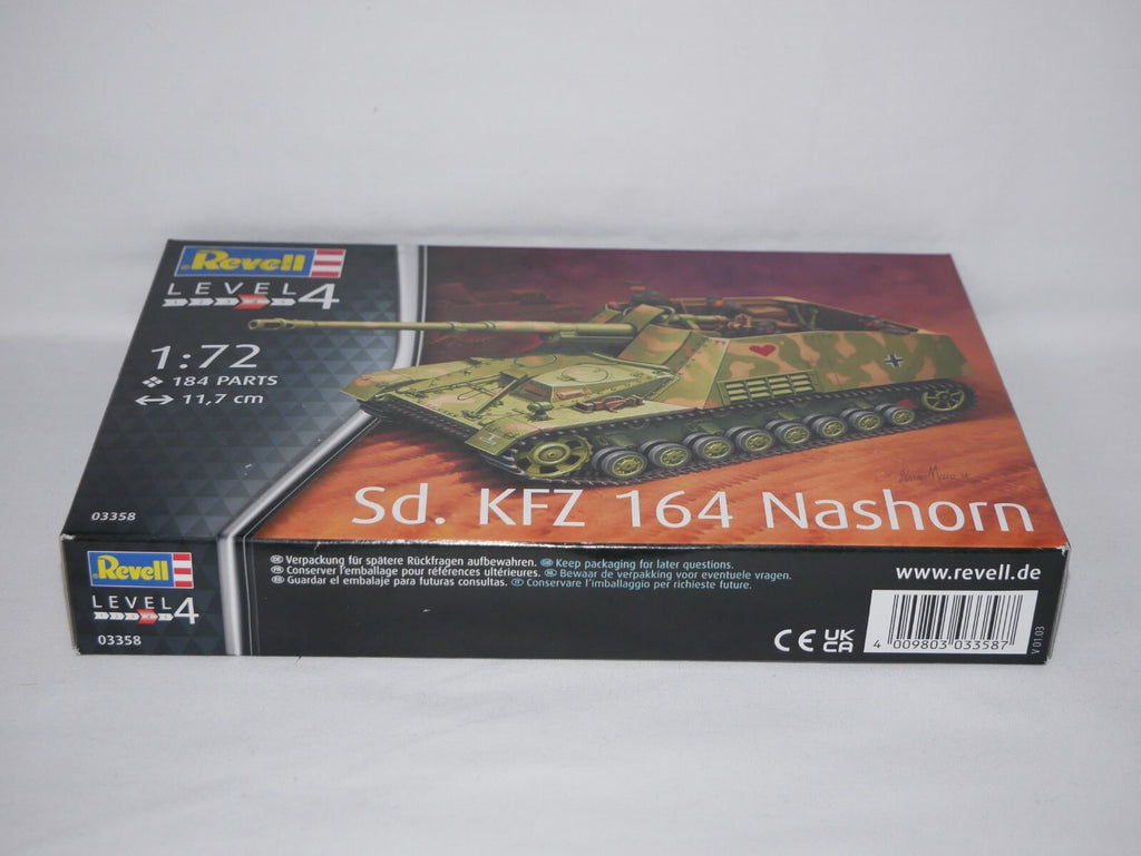 Revell 1:72 Sd.Kfz 164 Nashorn Anti Tank Scale Model Kit Skill Level 4 - 03358