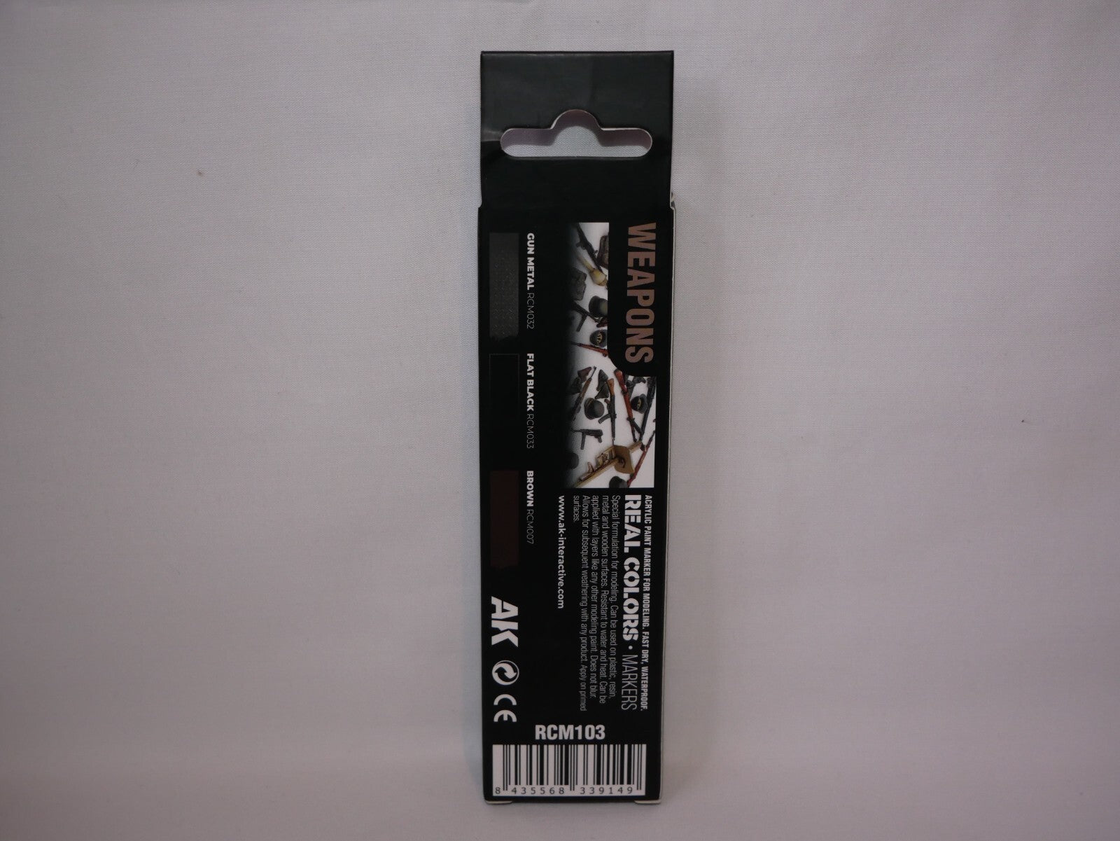 AK Interactive Real Colors Fast Dry Acrylic Markers Weapons (3 Piece) Set RCM103