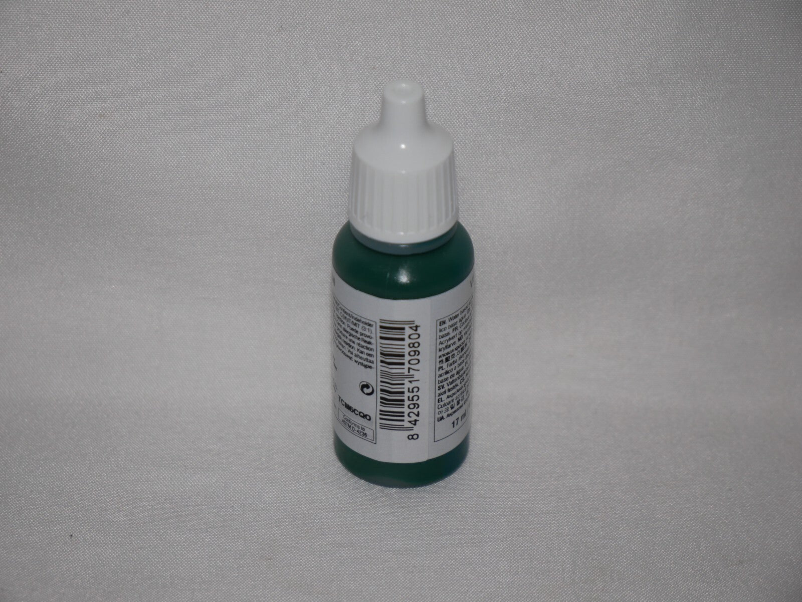 Vallejo Model Color Black Green Acrylic 17ml/0.57 fl oz Dropper Bottle - 70.980