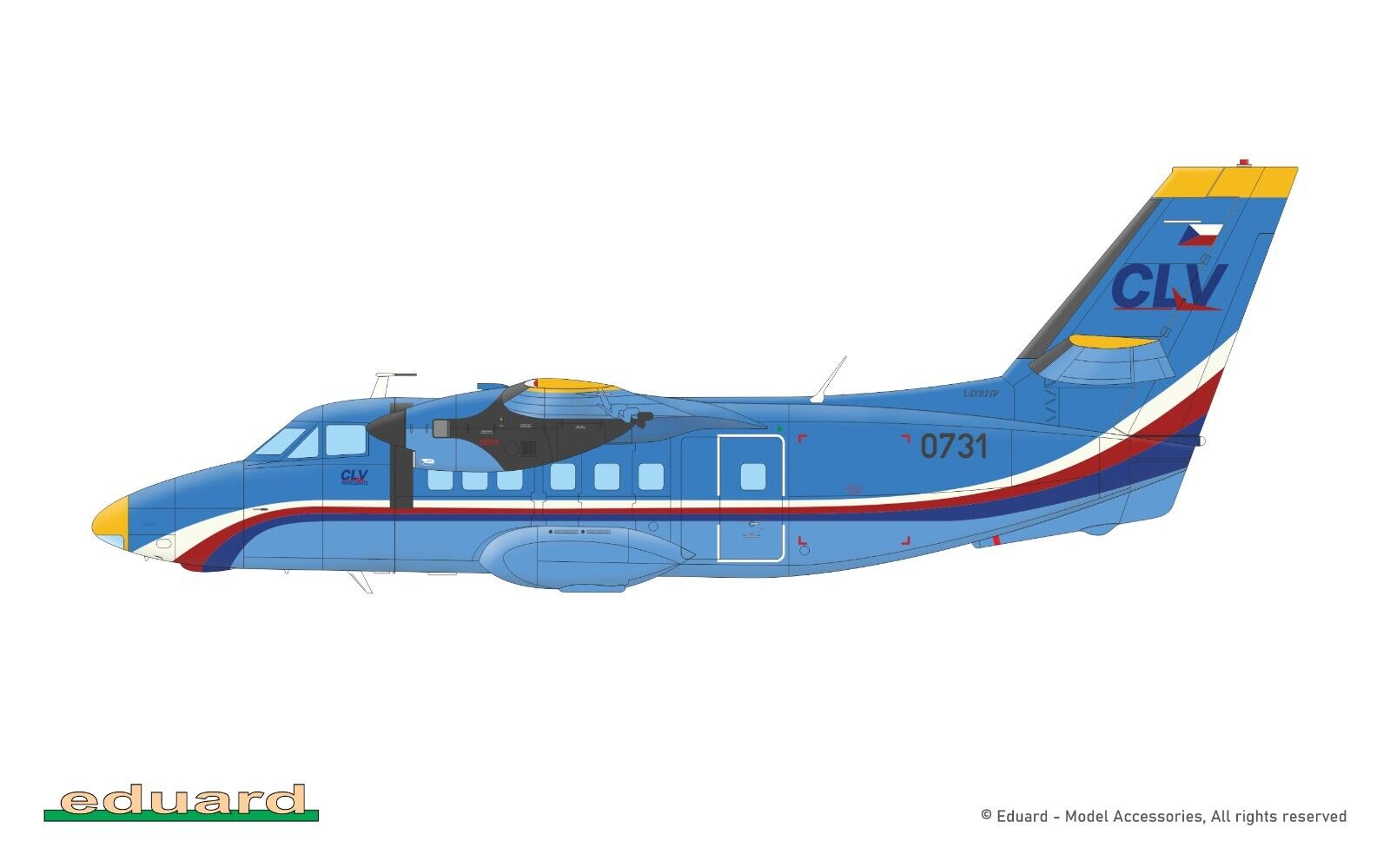 Eduard Heavy Retro 1:72 Scale Turbolet L-410UVP Plastic Model Aircraft Kit 2148