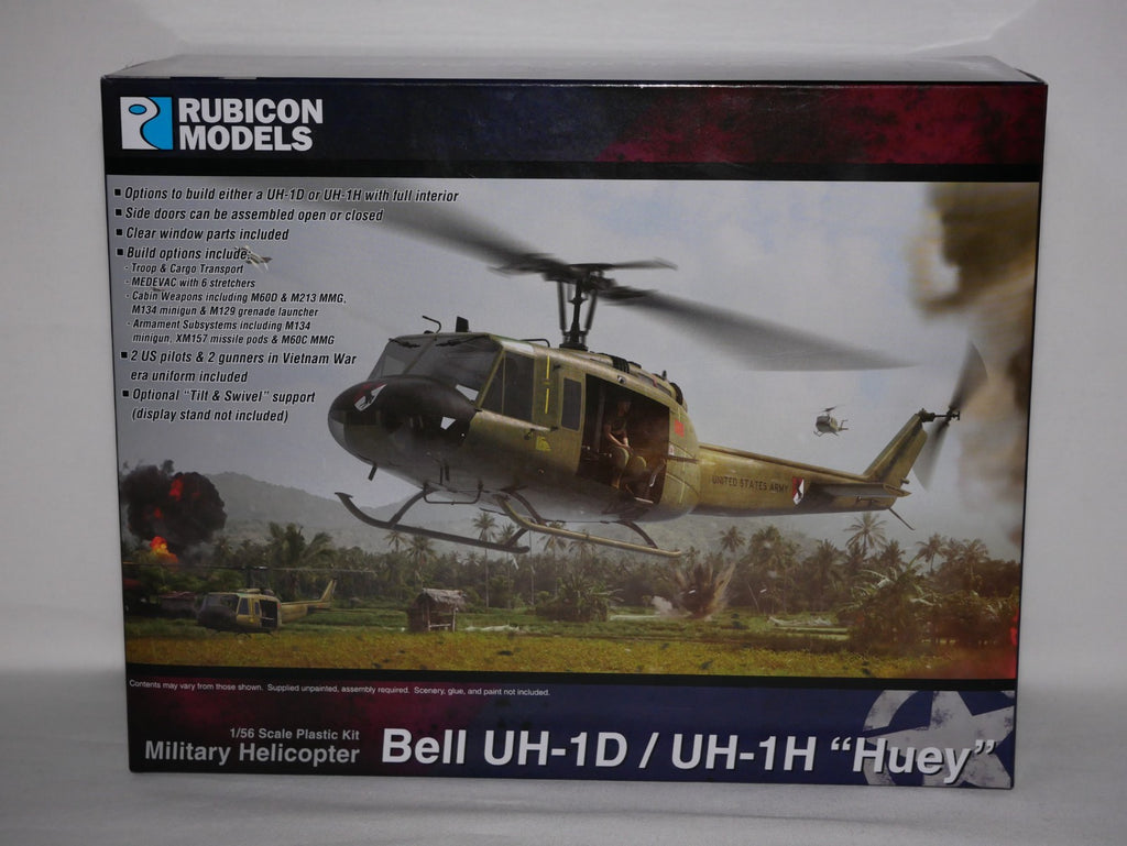 Rubicon Models 1:56 Scale Bell UH-1D / UH-1H "Huey" Military Helicopter - 280119