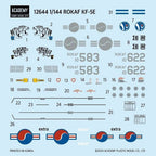 Academy Plastic Model Kits 1:144 Scale ROKAF KF-5E Tiger II Fighter Jet - 12644
