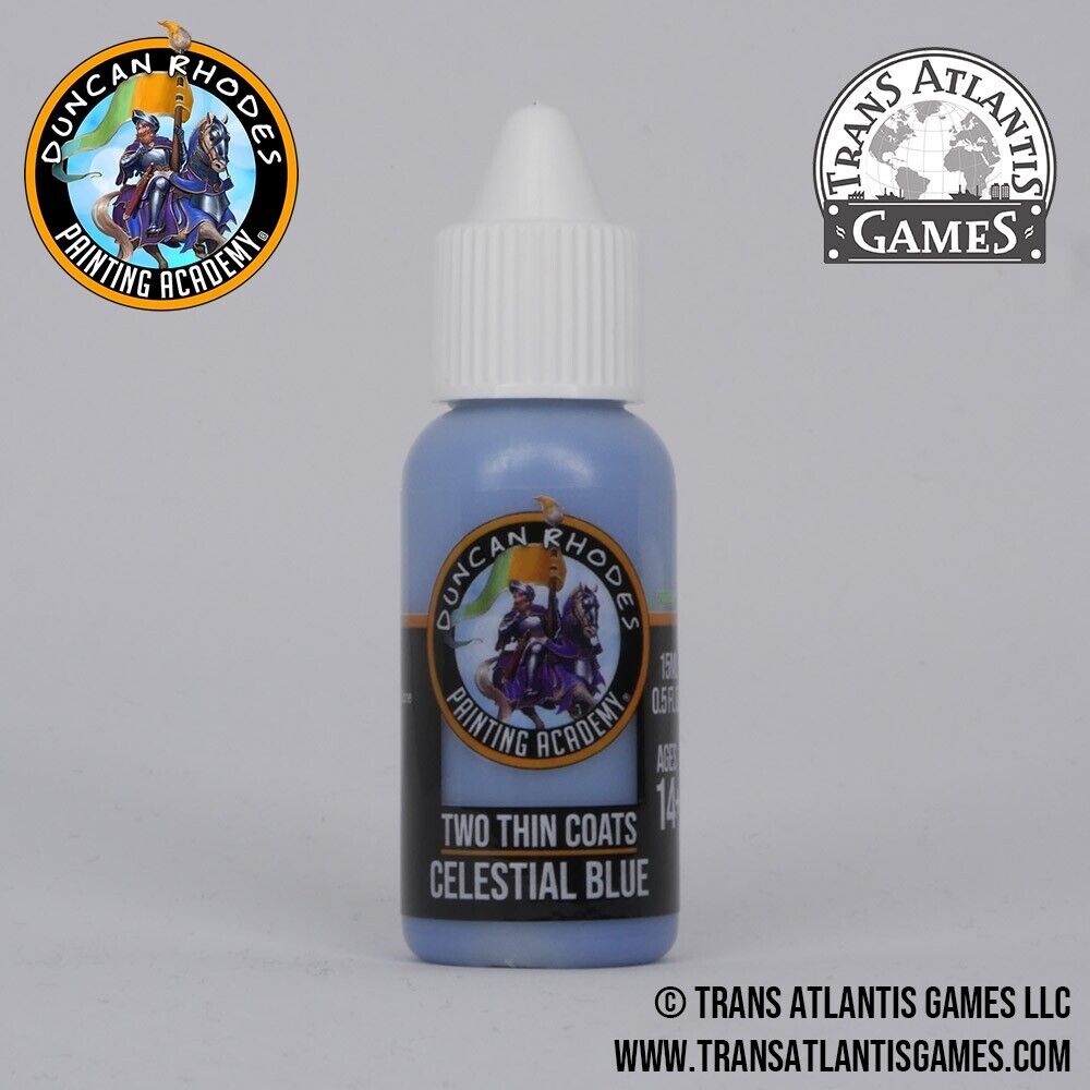 Duncan Rhodes Painting Academy Two Thin Coats Celestial Blue 15ml Dropper 10009