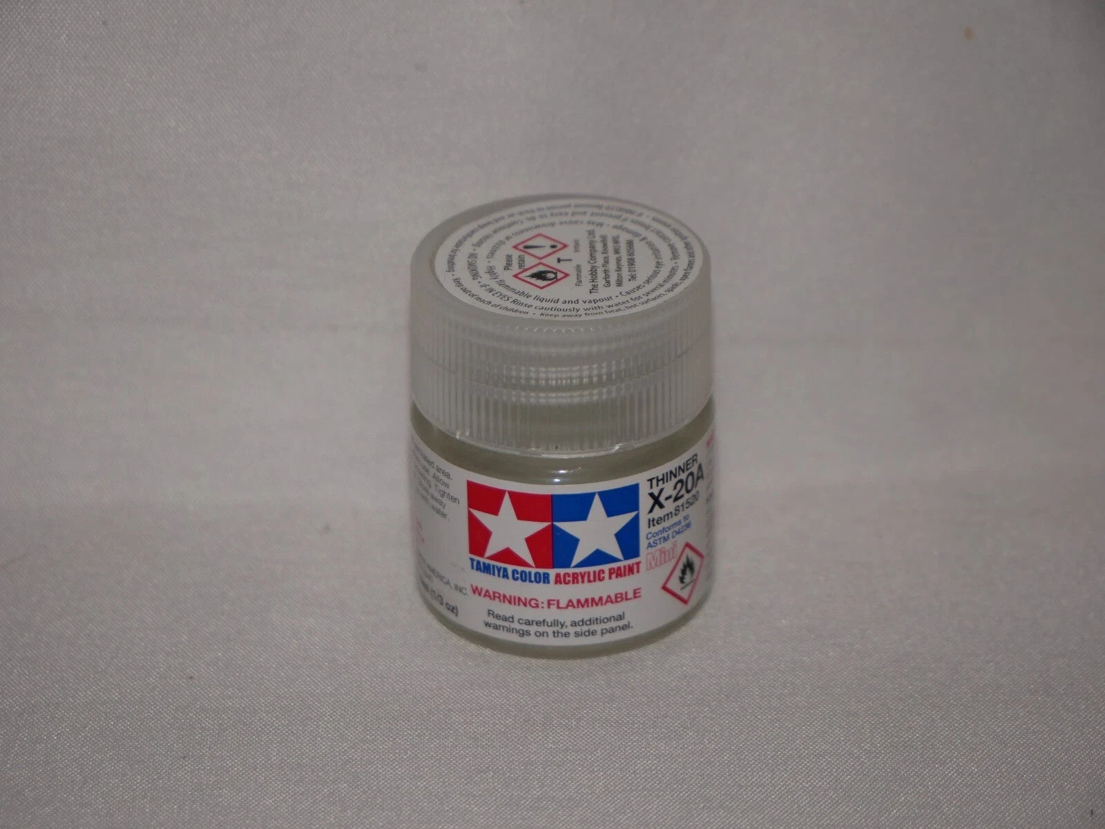 Tamiya Color Acrylic Modeling Paint Mini X-20A Thinner & Cleaner 10ml Jar 81520