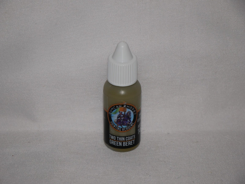 Duncan Rhodes Painting Academy 'Two Thin Coats' Green Beret 15ml Bottle - 10081
