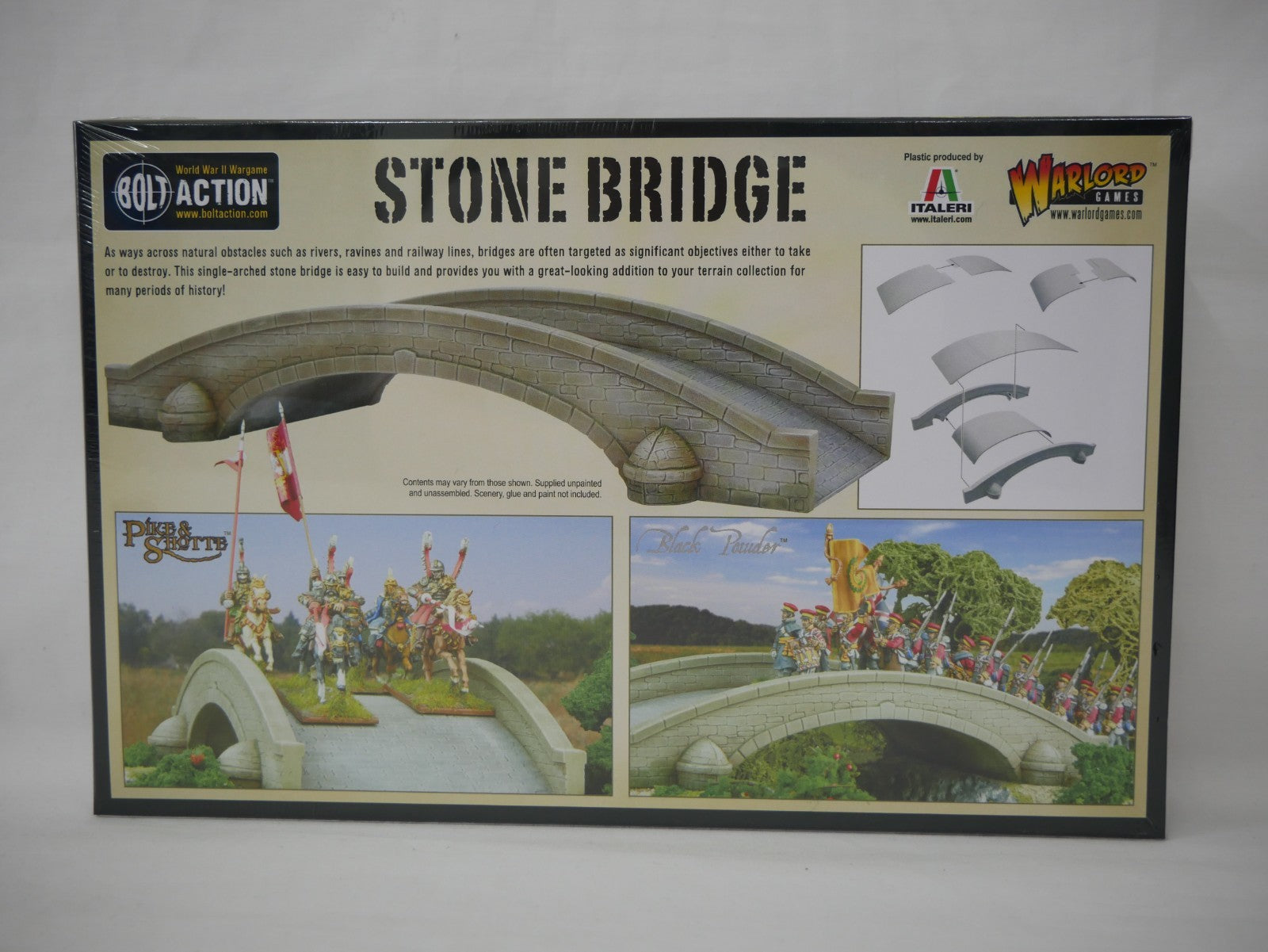 Warlord Games Bolt Action 1:56 Scale Single Arched Stone Bridge Set - WG-TER-40