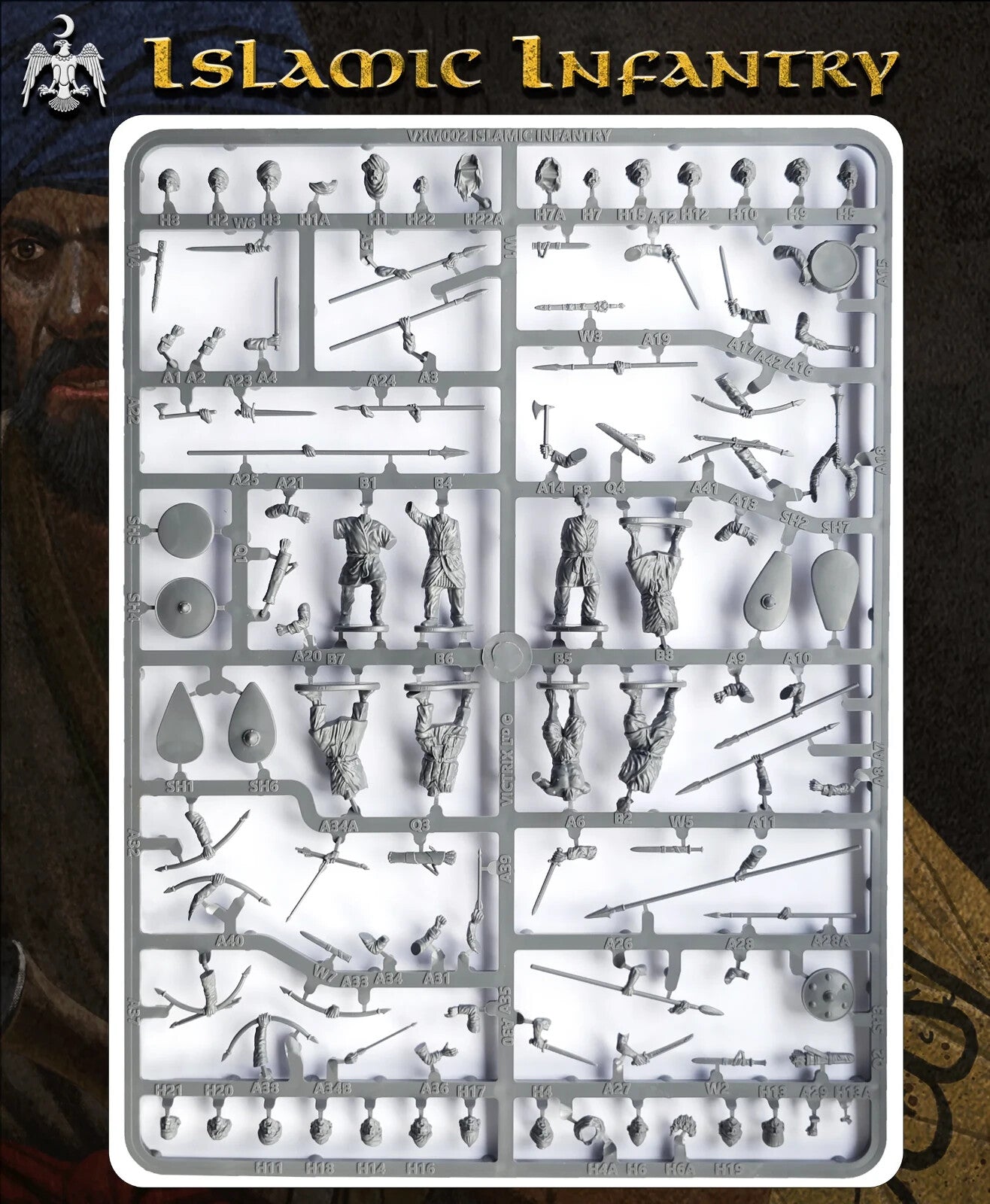 Victrix Medieval Warriors 28mm Scale Hard Plastic Islamic Infantry Models VXM002