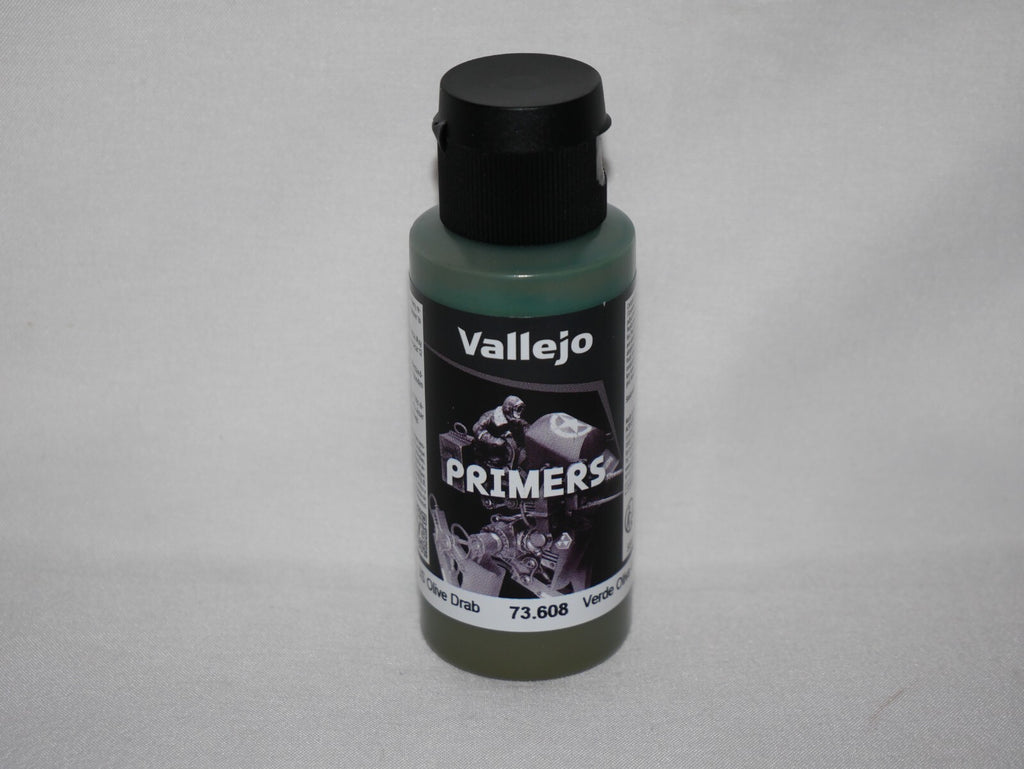 Vallejo Polyurethane Surface Primers US Olive Drab 60ml/2.02 fl oz Bottle 73.608