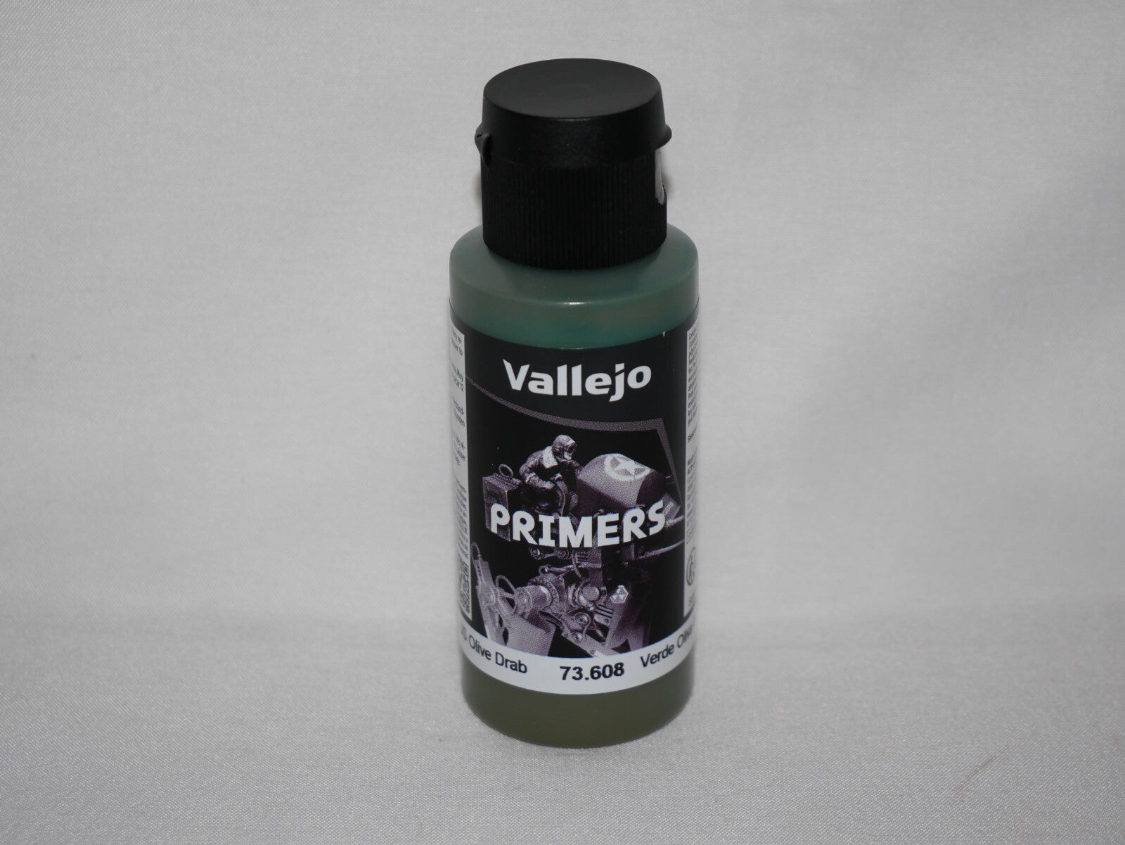 Vallejo Polyurethane Surface Primers US Olive Drab 60ml/2.02 fl oz Bottle 73.608