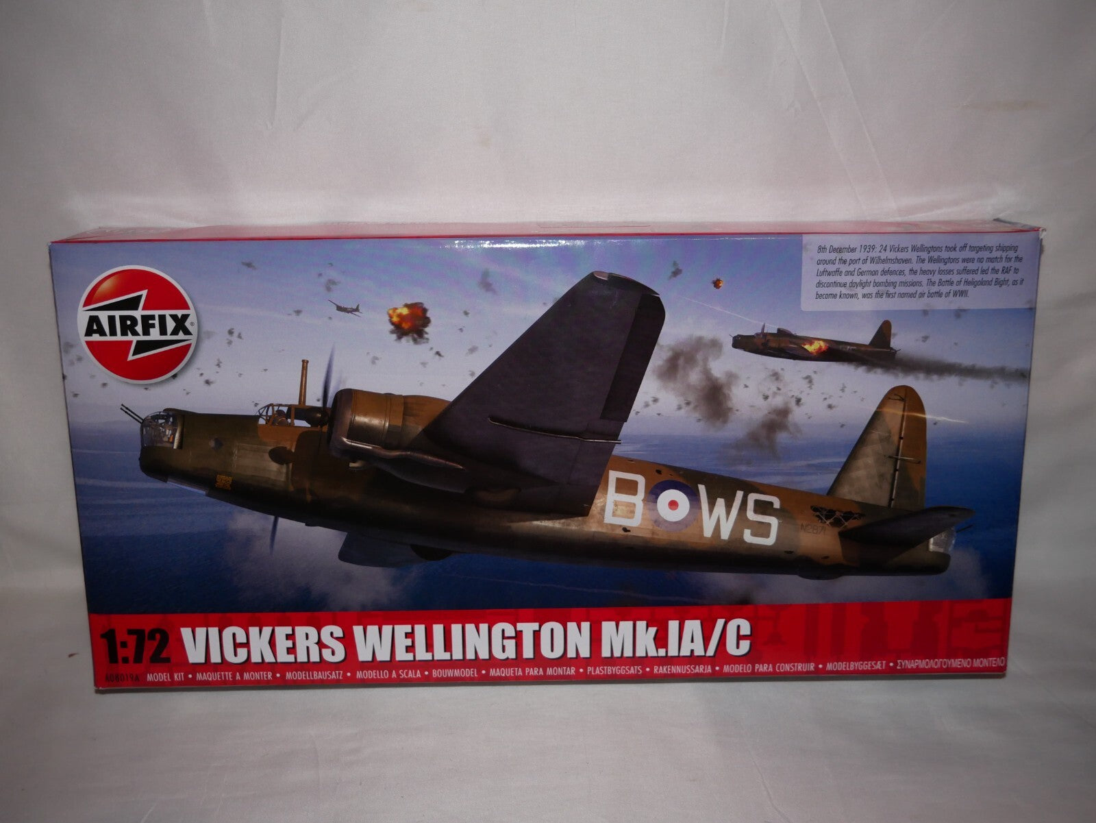 Airfix 1:72 Vickers Wellington Mk.IA/C Aircraft Model Kit Skill Level 3 A08019A