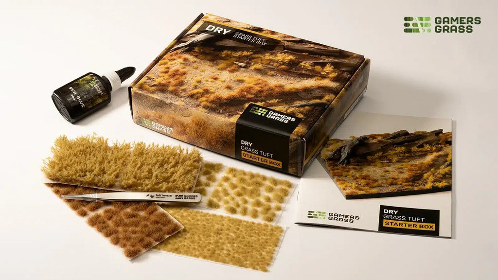 Gamers Grass Dry Grass Tuft Basing Starter Box For Mini Wargaming Bases - GGSB-D