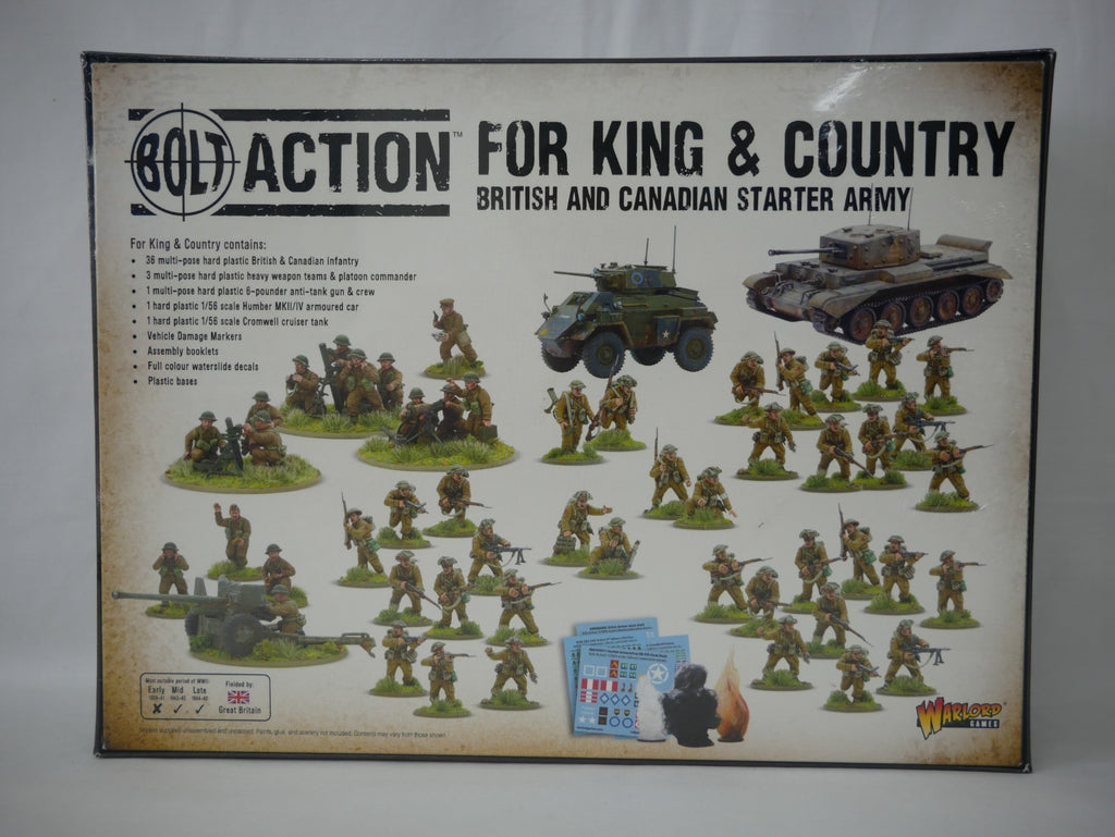 Warlord Games Bolt Action 1:56 Scale (28mm) For King & Country British & Canadian Starter Army Set - 402011030