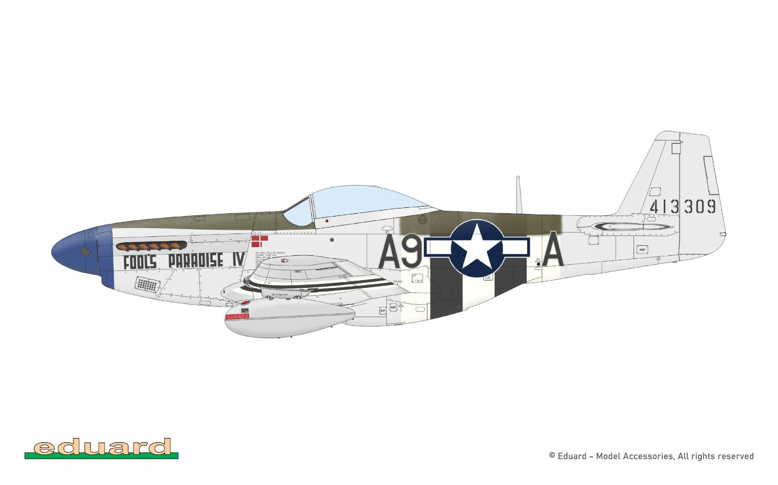 Eduard 1:72 Scale North American P-51D-5 Mustang Weekend Edition Model Kit 7476