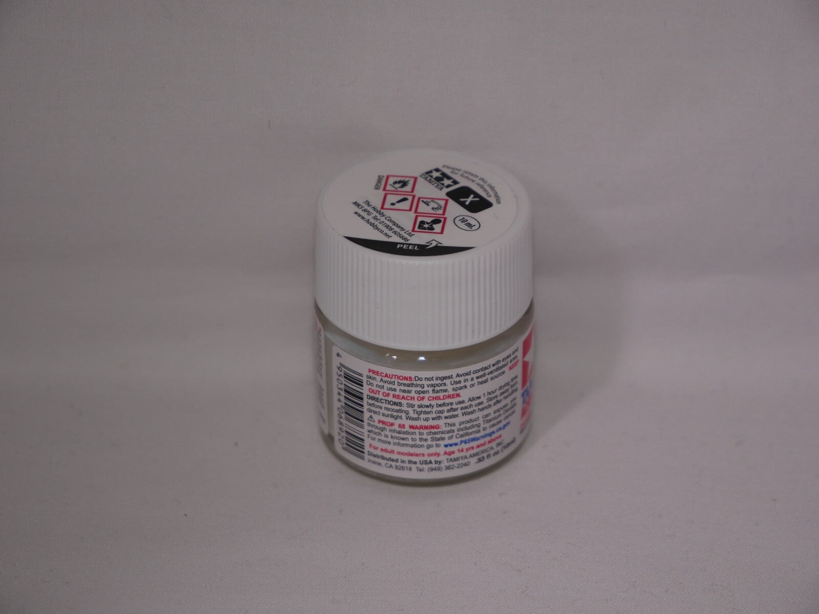 Tamiya Color Acrylic Modeling Paint Mini X-2 White 10ml (1/3oz) Glass Jar 81502