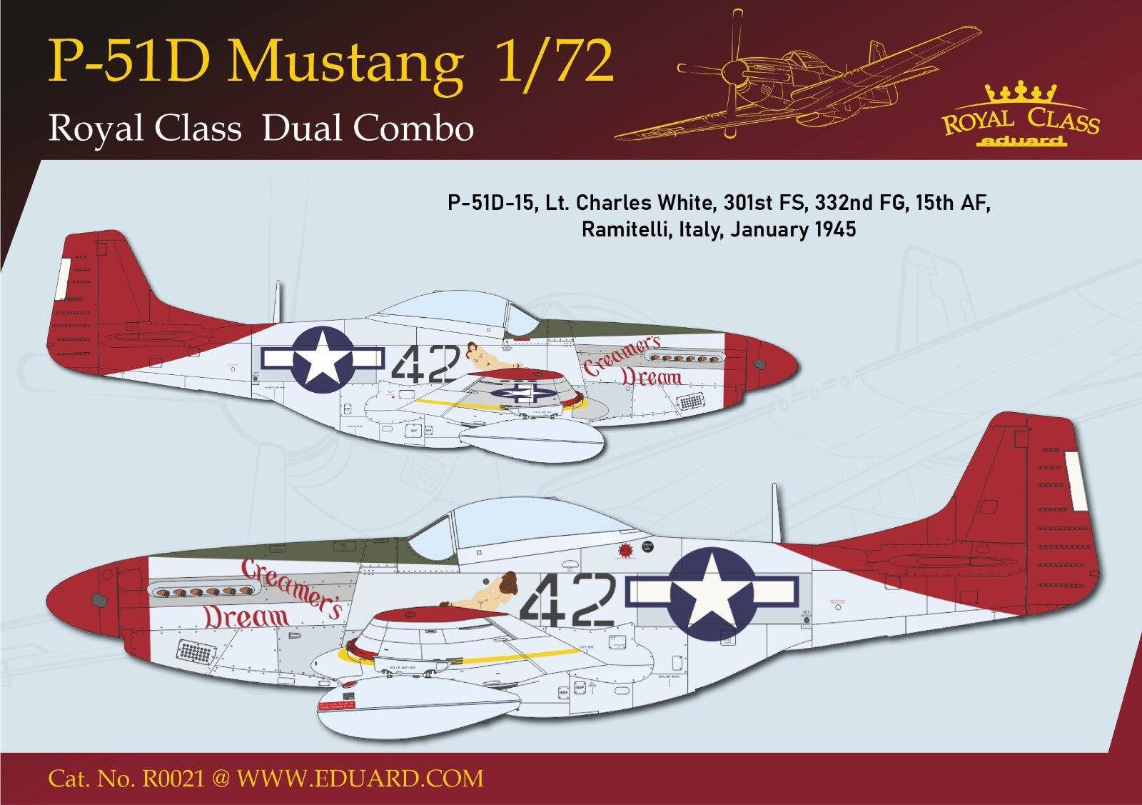 Eduard 1:72 Scale P-51D Mustang Dual Combo Set 'The Royal Class Edition' - R0021