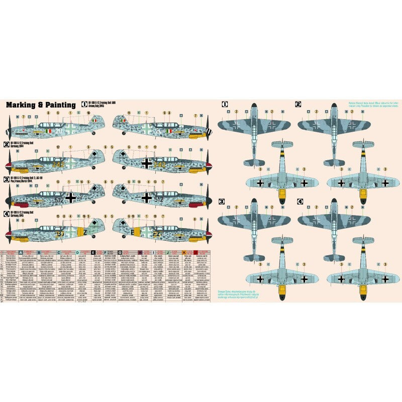 MisterCraft Hobby Kits 1:72 Scale (D-24) BF-1096-12 Ubungsjagdflugzeuge - 040246