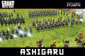 Wargames Atlantic Grand Battle Scale Hard Plastic 10mm Ashigaru Models WAARN005S
