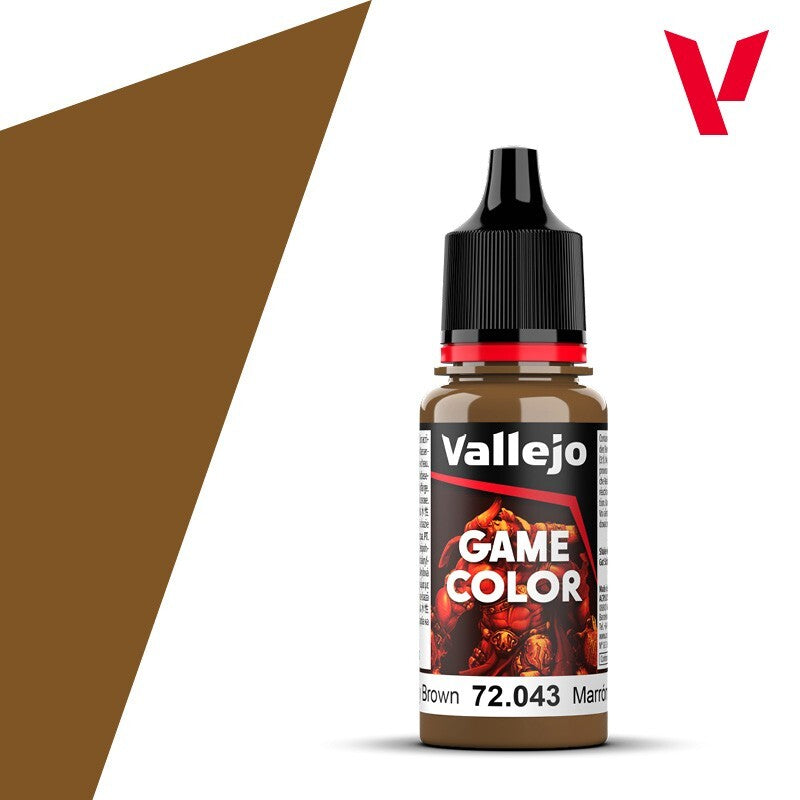 Vallejo Game Color Acrylics Beasty Brown 18ml/0.6 fl oz Dropper Bottle - 72.043