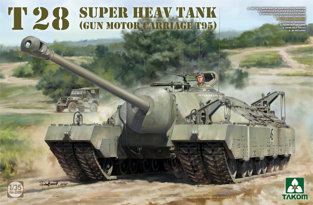 Takom 1:35 Scale US Army T28 Super Heavy Tank (Gun Motor Carriage T95) - 2209