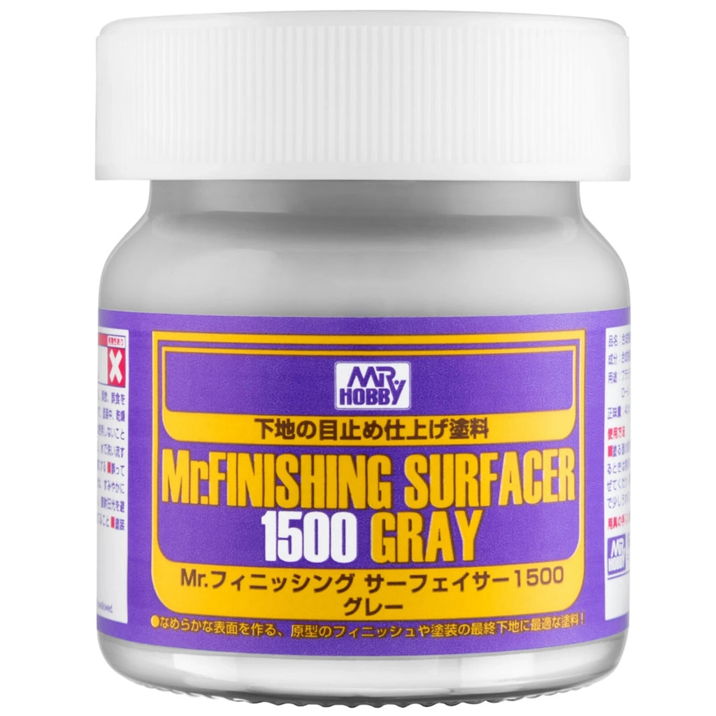 Mr Hobby Mr Finishing Surfacer 1500 Gray Primer 40ml Glass Bottle - SF-289