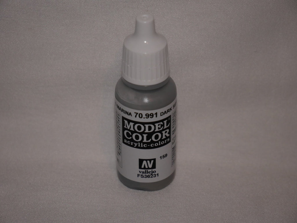 Vallejo Model Color Dark Sea Grey Acrylic 17ml/0.57 fl oz Dropper Bottle  70.991