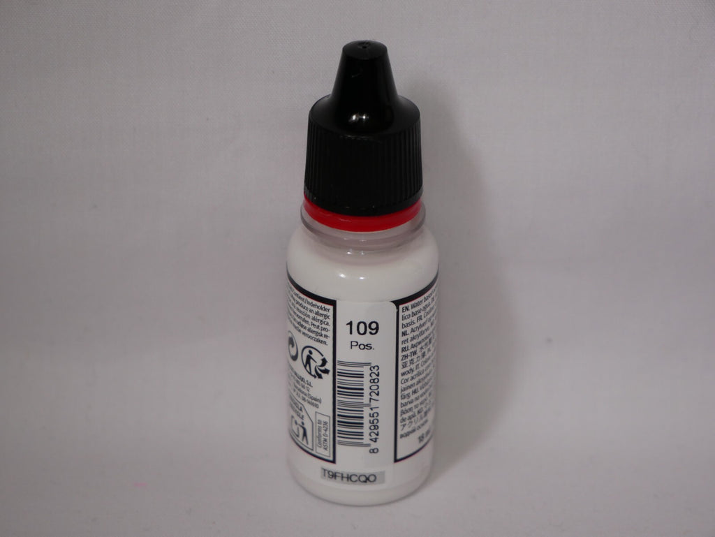 Vallejo Game Color Acrylic Inks White 18ml/0.6 fl oz Dropper Bottle - 72.082