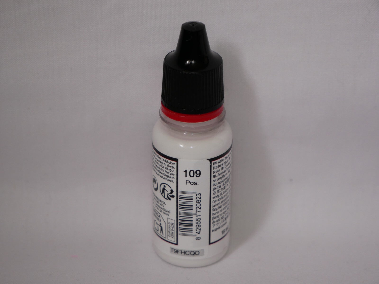 Vallejo Game Color Acrylic Inks White 18ml/0.6 fl oz Dropper Bottle - 72.082