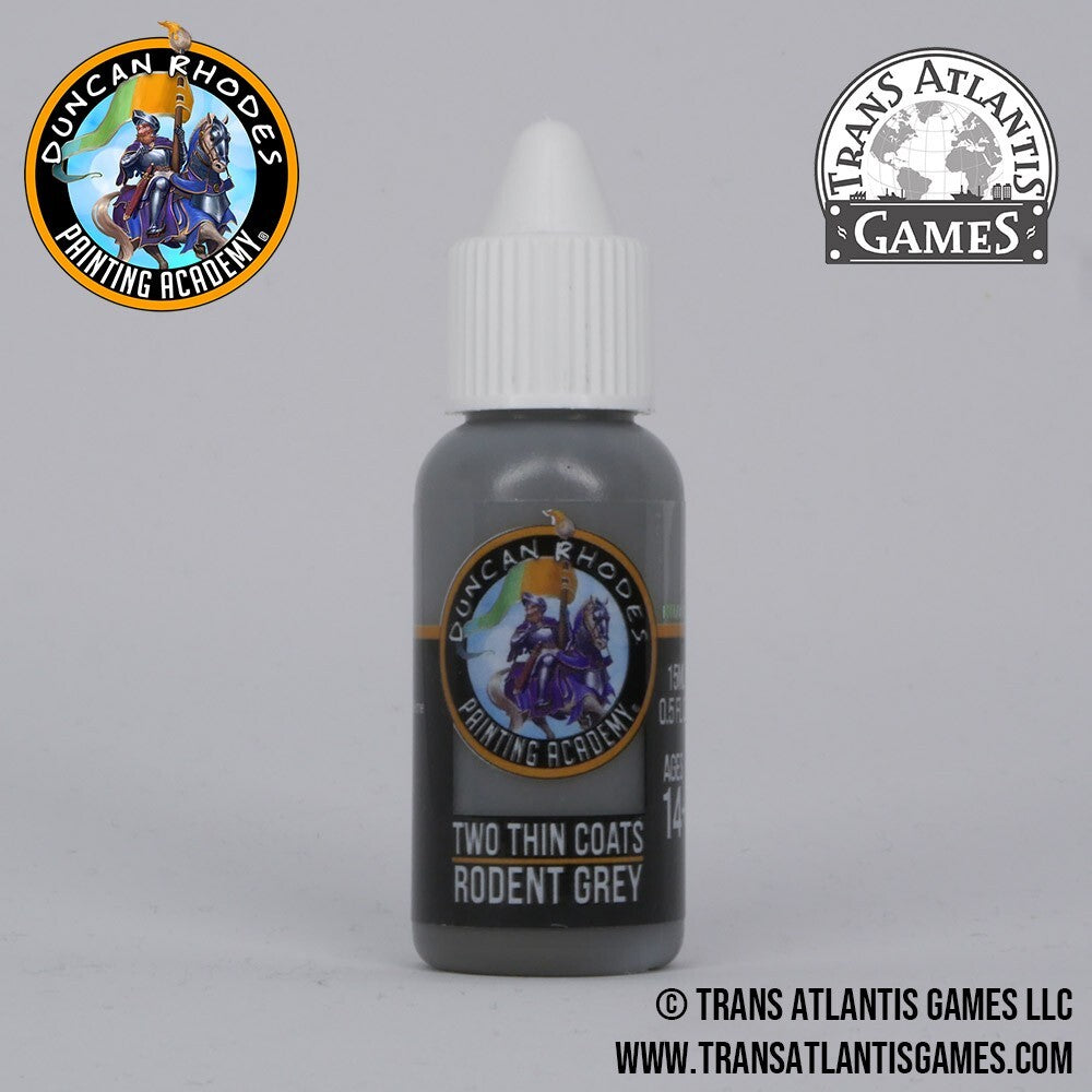 Duncan Rhodes Painting Academy 'Two Thin Coats' Rodent Grey 15ml Bottle - 10087