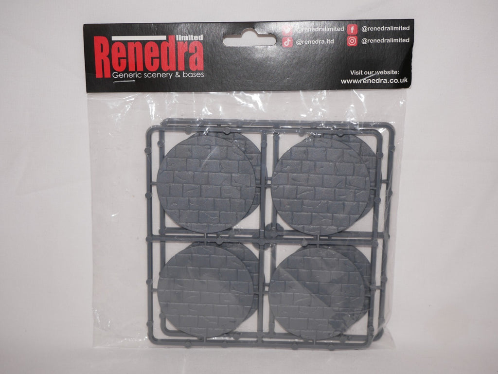 Renedra Ltd Generic Scenery & Bases 60mm Diameter Paved Effect Bases 8 Per Pack