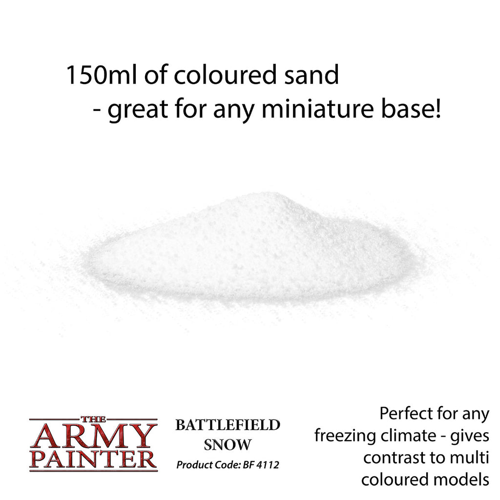 The Army Painter Battlefield Snow For Miniature Gaming Bases 150ml Tub - BF4112
