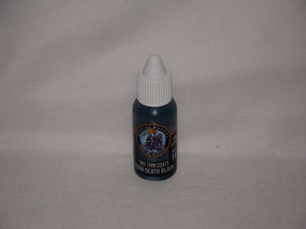 Duncan Rhodes Painting Academy Two Thin Coats Doom Death Black 15ml Bottle 10019