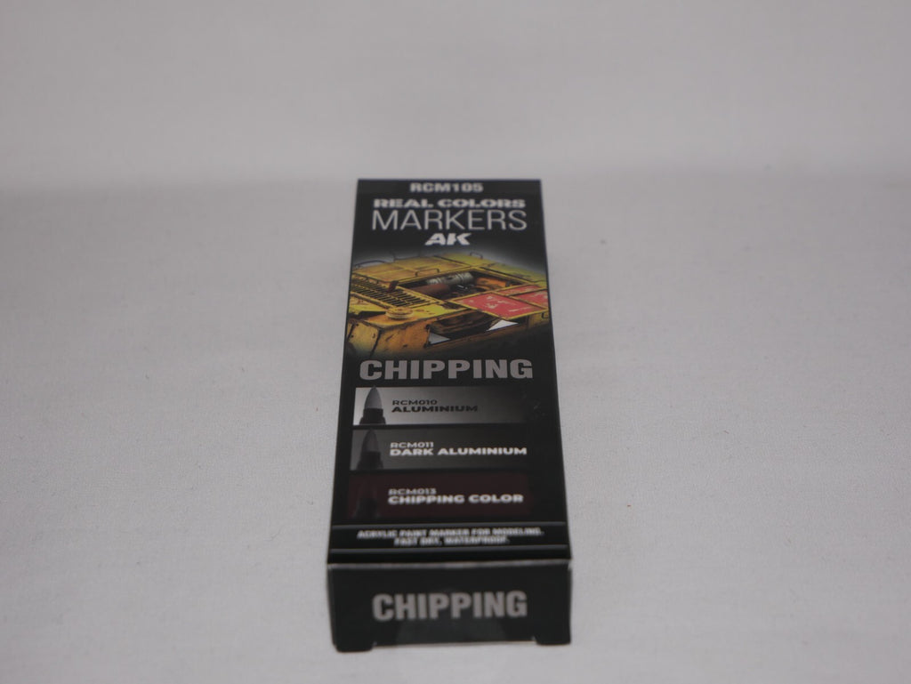 AK Interactive Real Colors Fast Dry Acrylic Markers Chipping 3 Piece Set RCM105