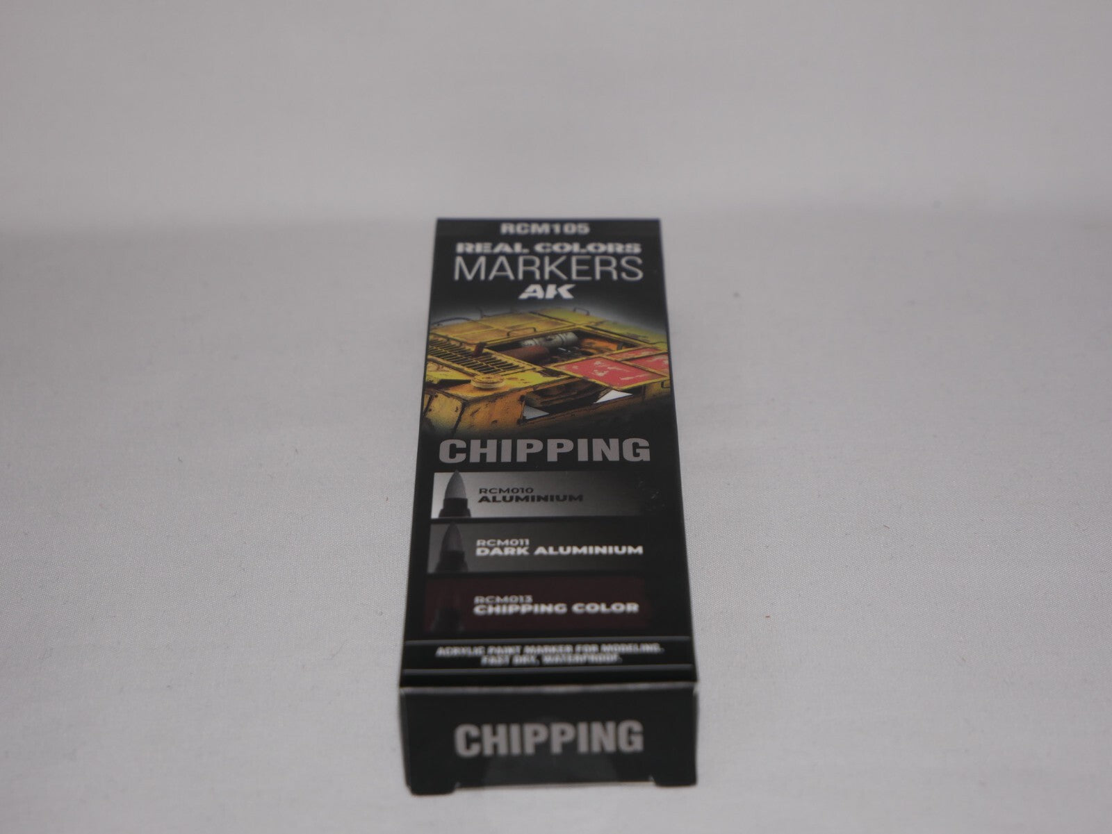 AK Interactive Real Colors Fast Dry Acrylic Markers Chipping 3 Piece Set RCM105