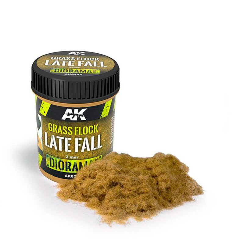 AK Interactive Diorama Series 2mm Late Fall Grass Flock 250ml Plastic Tub AK8222