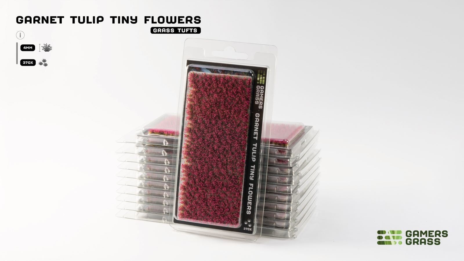 Gamers Grass Garnet Tulip Tiny Flowers Grass Tufts For Bases 370x Pack - GGFS-GT
