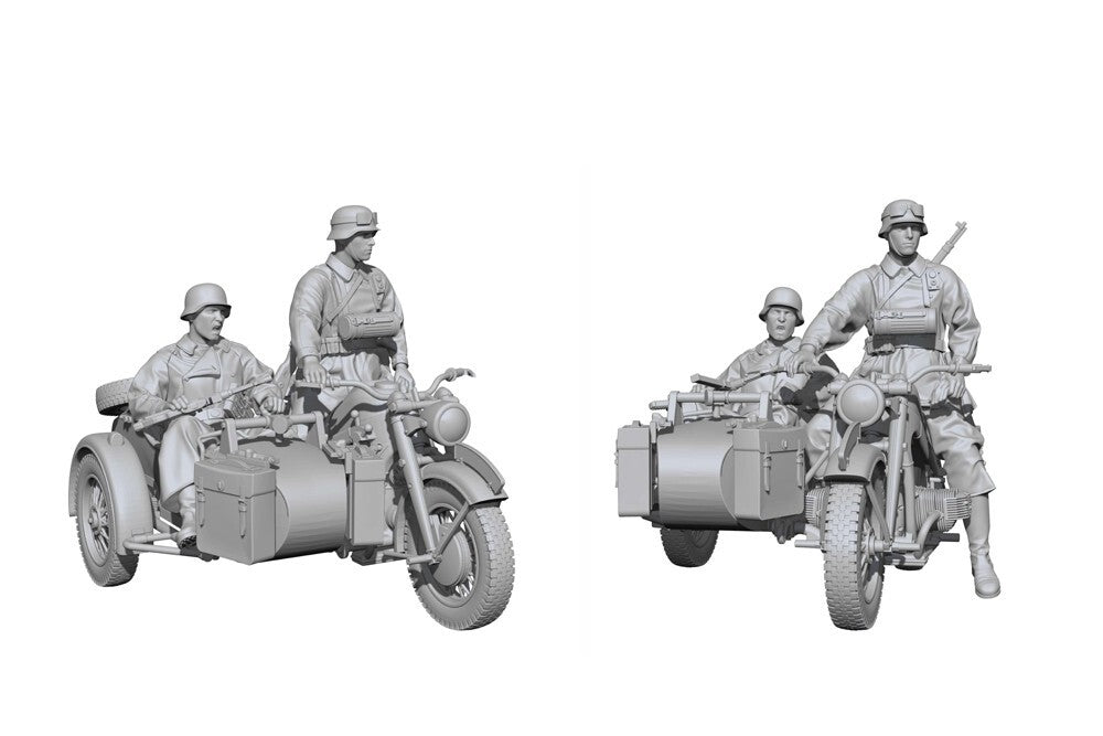 Academy 1:35 Scale WW2 German Panzer 1 Ausf.B & Motorcycle Skill Level 4 - 13556