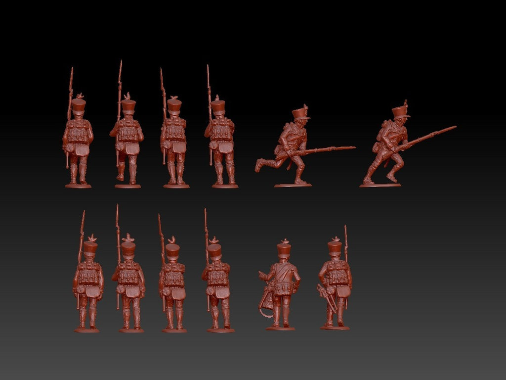 Hat Industrie 1:72 Scale Napoleonic Austrians Infantry (Advancing) Figures - 8164