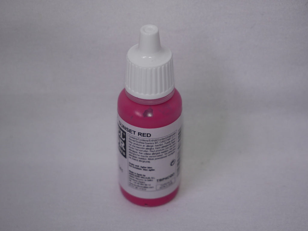 Vallejo Model Color Sunset Red Acrylic 17ml/0.57 fl oz Dropper Bottle - 70.802