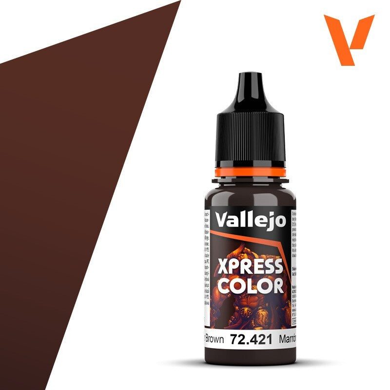 Vallejo Xpress Color Acrylic Copper Brown 18ml/0.6 fl oz Dropper Bottle - 72.421