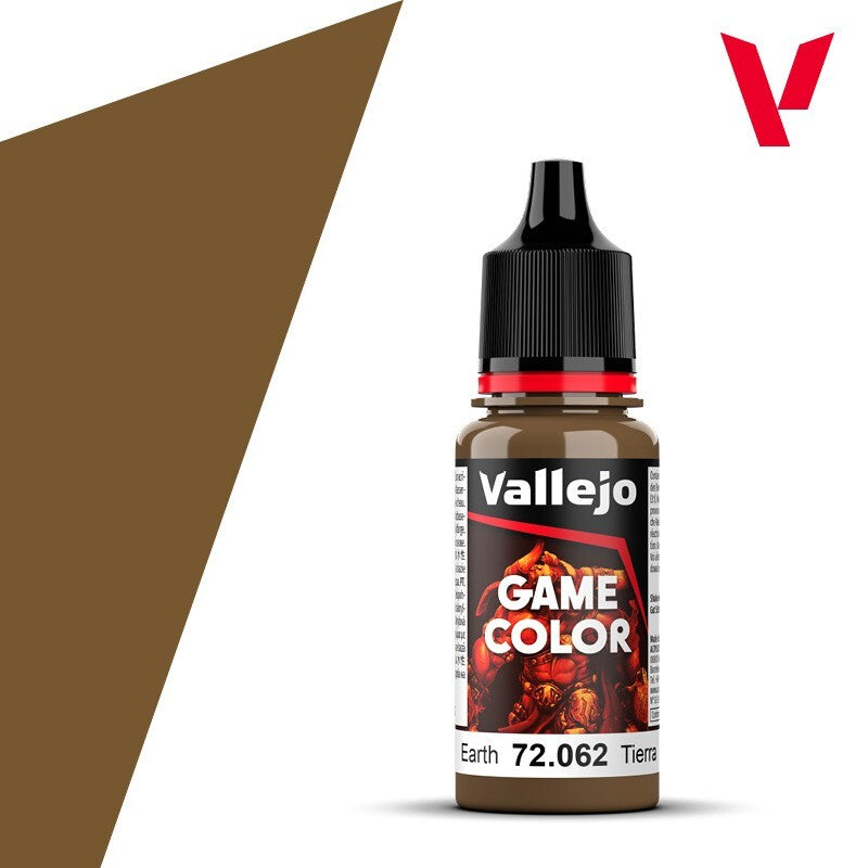 Vallejo Game Color Acrylic Range Earth 18ml/0.6 fl oz Dropper Bottle - 72.062